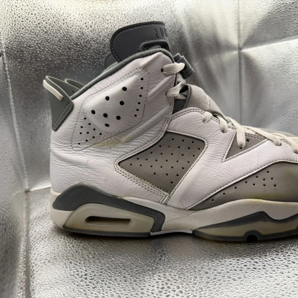 Size 12 Jordan 6 Retro‎ Low Cool Gray White Mens Basketball Shoes CT8529-100